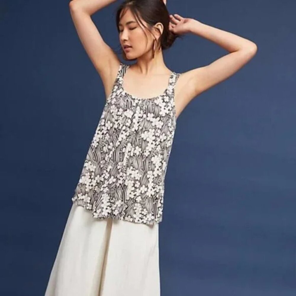 Anthropologie Vanessa Virginia Knotted Scoop Neck Tank Top - Sz S